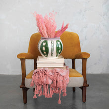 Load image into Gallery viewer, Hand-Painted Stoneware Planter w/Abstract Design (Each One Will Vary)