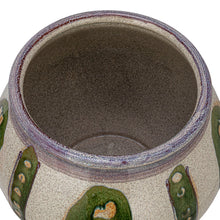 Load image into Gallery viewer, Hand-Painted Stoneware Planter w/Abstract Design (Each One Will Vary)