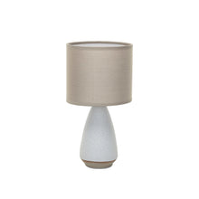 Load image into Gallery viewer, Coarse Stoneware Table Lamp w/ Linen Shade