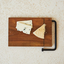 Load image into Gallery viewer, Acacia Wood & Stainless Steel Cheese Slicer