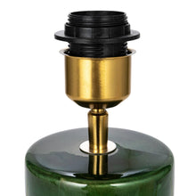 Load image into Gallery viewer, Green Ceramic Table Lamp w/ Linen Shade