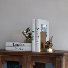 Load image into Gallery viewer, Cast Aluminum Rabbit Bookends (Set of 2)