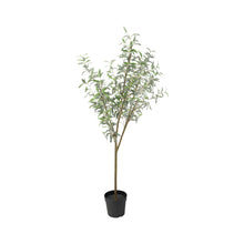 Load image into Gallery viewer, Faux Olive Tree in Plastic Pot