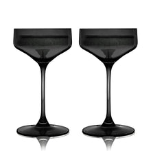 Load image into Gallery viewer, Reserve Nouveau Crystal Coupe Glasses in Smoke Set of 2 (Online Only)