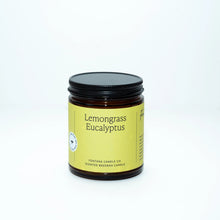 Load image into Gallery viewer, Lemongrass Eucalyptus Essential Oil Beeswax Jar Candle