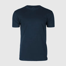 Load image into Gallery viewer, Short Sleeve T-Shirt Crew Neck Navy