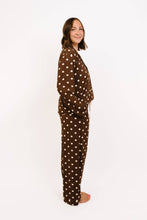 Load image into Gallery viewer, Espresso Polkadot Women's Bamboo Pajama Set