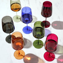 Load image into Gallery viewer, Reserve Nouveau Crystal Wine Glasses in Seaside Set of 4 (Online Only)
