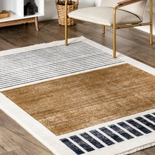Load image into Gallery viewer, Keeva Modern Striped Fringe Area Rug (Various Sizes)