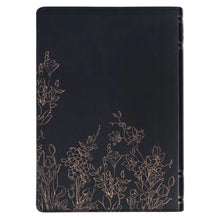 Load image into Gallery viewer, The Spiritual Growth Bible Faux Leather, Black Floral, NLT