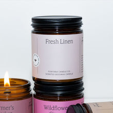 Load image into Gallery viewer, Fresh Linen Essential Oil Beeswax Jar Candle
