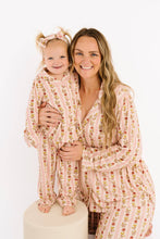 Load image into Gallery viewer, Vintage Floral Stripe Women's Bamboo Pajama Set