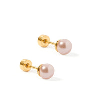 Load image into Gallery viewer, Screwback Stud Earrings - Payton Pearl Pink 5mm