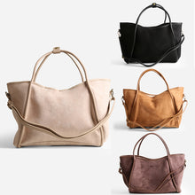 Load image into Gallery viewer, Faux Suede Shoulder Tote Bag (Various Colors)