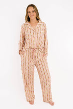 Load image into Gallery viewer, Vintage Floral Stripe Women's Bamboo Pajama Set