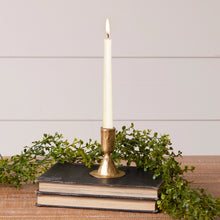 Load image into Gallery viewer, Gold Tone Hammered Candle Holder