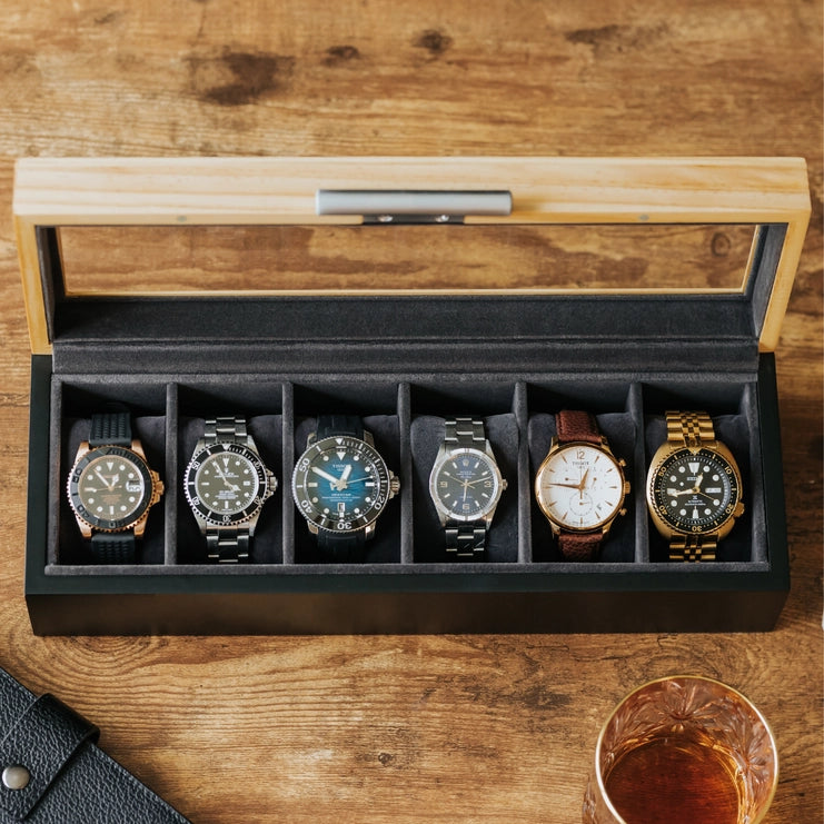 Pine Two-Toned 6 Slot Watch Box – Smith & York Co.
