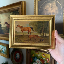 Load image into Gallery viewer, Vintage Inspired Horses in Pasture Framed Art Print 4x6