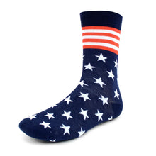 Load image into Gallery viewer, Men's American Flag Novelty Socks 3-Pack