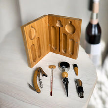 Load image into Gallery viewer, Bamboo Wine Tool Set in Bamboo Box