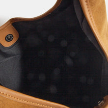 Load image into Gallery viewer, Suede Faux Leather Trim Hobo Bag