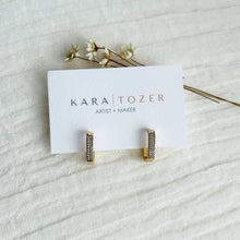 Load image into Gallery viewer, Everyday Cz Square Hoops