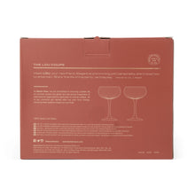 Load image into Gallery viewer, The Lou Coupe Glass Amber (Set of 2)