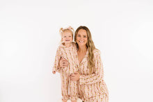 Load image into Gallery viewer, Vintage Floral Stripe Women's Bamboo Pajama Set