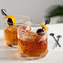 Load image into Gallery viewer, Art Deco Cocktail Picks in Gunmetal Set of 4 (Online Only)