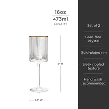 Load image into Gallery viewer, Meridian Crystal Wine Glasses Set of 2 (Online Only)