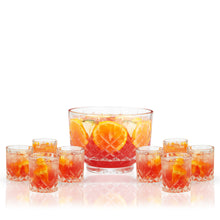 Load image into Gallery viewer, Admiral Crystal Punch Bowl and Tumbler Set (Online Only)