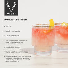 Load image into Gallery viewer, Meridian Crystal Tumblers Set of 2 (Online Only)