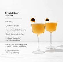 Load image into Gallery viewer, Raye Angled Crystal Sour Glasses Set of 2 (Online Only)