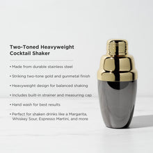Load image into Gallery viewer, Heavyweight Cocktail Shaker in Black & Gold (Online Only)