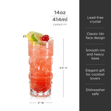 Load image into Gallery viewer, Pacific Crystal Tiki Glasses Set of 2 (Online Only)