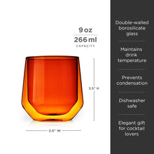Load image into Gallery viewer, Aurora Double-Walled Tumblers in Amber Set of 2 (Online Only)