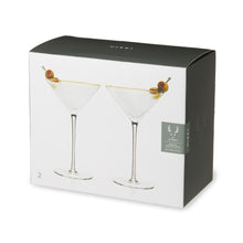 Load image into Gallery viewer, Meridian Crystal Martini Glasses Set of 2 (Online Only)