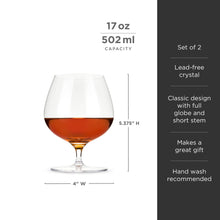 Load image into Gallery viewer, Raye Crystal Wingback Brandy Glasses Set of 2 (Online Only)