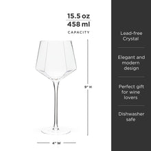 Load image into Gallery viewer, Seneca Diamond Crystal Wine Glasses Set of 2 (Online Only)