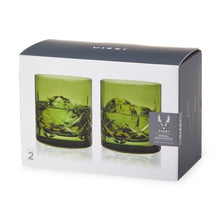 Load image into Gallery viewer, Admiral Crystal Rocks Glasses in Green Set of 2 (Online Only)