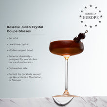 Load image into Gallery viewer, Reserve Julien Crystal Coupe Glasses Set of 4 (Online Only)