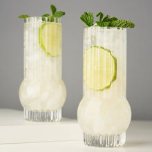 Load image into Gallery viewer, Art Deco Crystal Highball Glasses Set of 2 (Online Only)