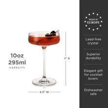 Load image into Gallery viewer, Reserve Julien Crystal Coupe Glasses Set of 4 (Online Only)