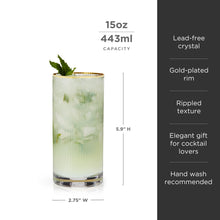 Load image into Gallery viewer, Meridian Crystal Highball Glasses Set of 2 (Online Only)