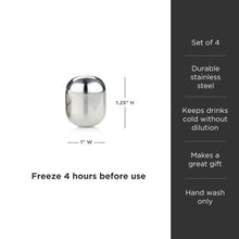 Load image into Gallery viewer, Glacier Rocks Stainless Steel Wine Globes Set of 4 (Online Only)