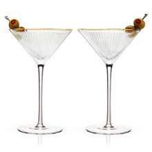 Load image into Gallery viewer, Meridian Crystal Martini Glasses Set of 2 (Online Only)