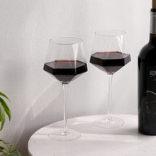 Load image into Gallery viewer, Seneca Diamond Crystal Wine Glasses Set of 2 (Online Only)