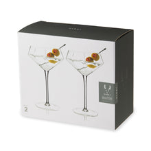 Load image into Gallery viewer, Seneca Diamond Crystal Martini Glasses Set of 2 (Online Only)