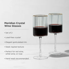Load image into Gallery viewer, Meridian Crystal Wine Glasses Set of 2 (Online Only)