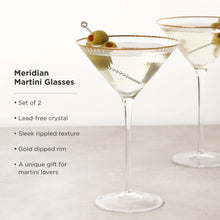 Load image into Gallery viewer, Meridian Crystal Martini Glasses Set of 2 (Online Only)